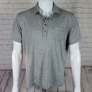 Polo Ralph Lauren Size Large Short Sleeve 1/4 Button-down Shirt 100% Cotton